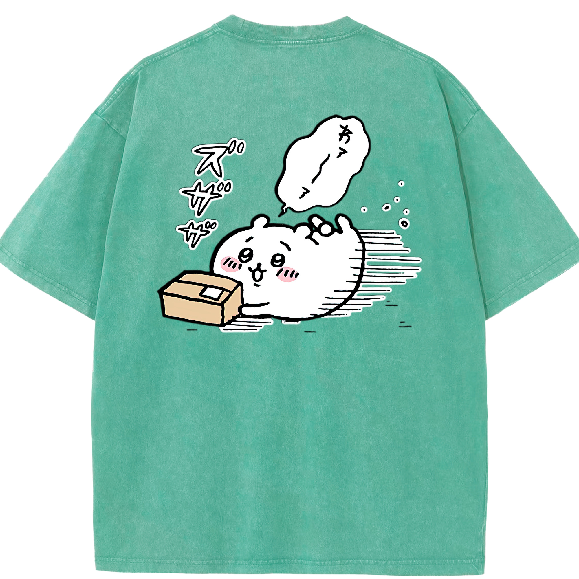 （画像用） ちいかわ ちいかわ Chii-kawa chiikawa 綿100% ヴィンテージ風 半袖Tシャツ（背面プリント）